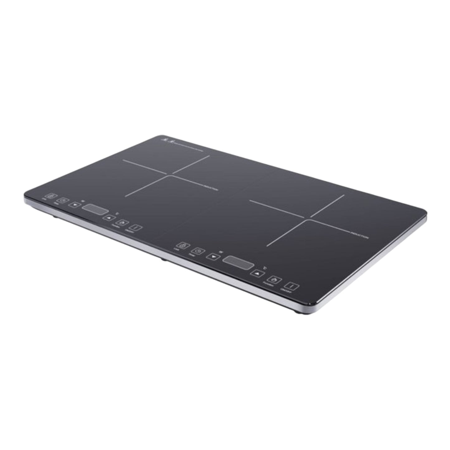 Royal Swiss® 2-pits Inductiekookplaat – Vrijstaand Elektrisch Fornuis 3500W – Touch Control, Temperatuurregeling & Timer