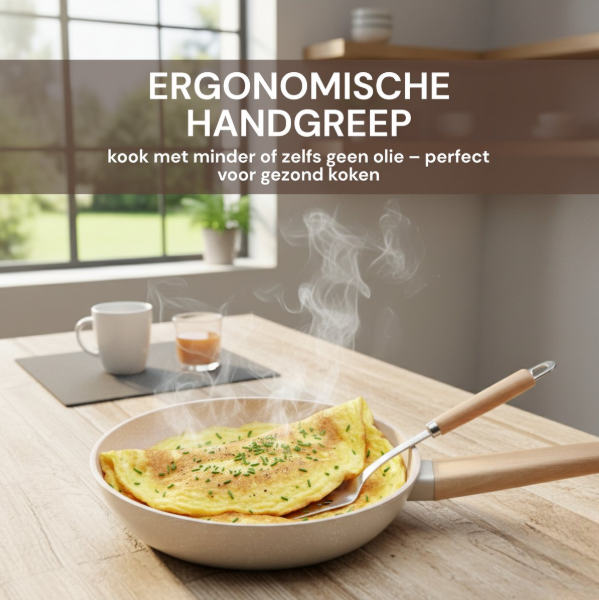 Royal Swiss® 3-delige Koekenpannenset met Afneembare Handgreep – Geschikt voor alle warmtebronnen, inclusief inductie (20/24/28 cm)